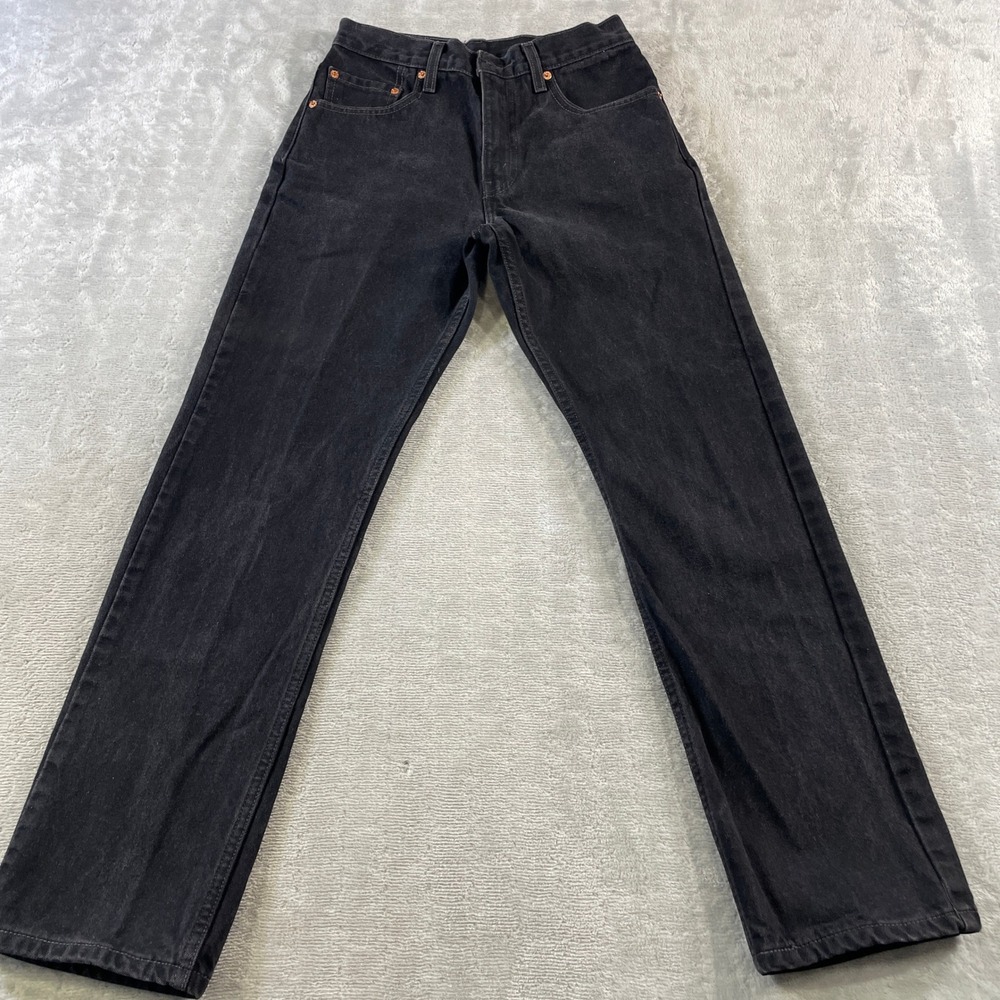 Vintage Levis Jeans 505 Regular Fit Straight Mens 29x30 Black Grunge Punk 1999